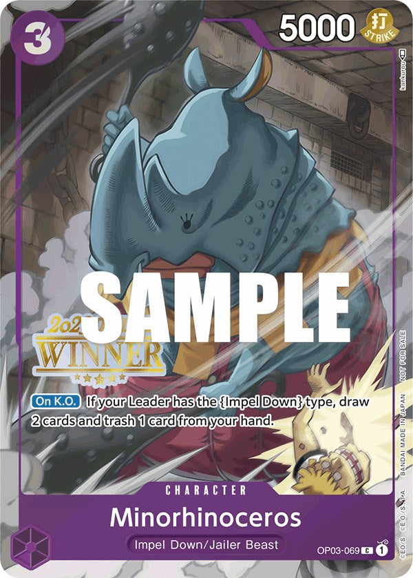 Minorhinoceros (Offline Regional 2023) [Winner] [One Piece Promotion Cards] Bandai