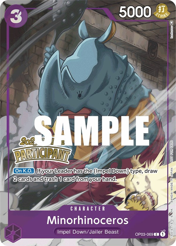 Minorhinoceros (Offline Regional 2023) [Participant] [One Piece Promotion Cards] Bandai