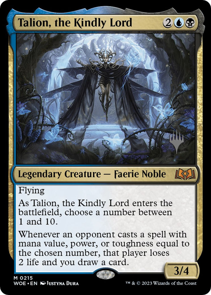 Talion, the Kindly Lord (Promo Pack) [Wilds of Eldraine Promos] Magic: The Gathering