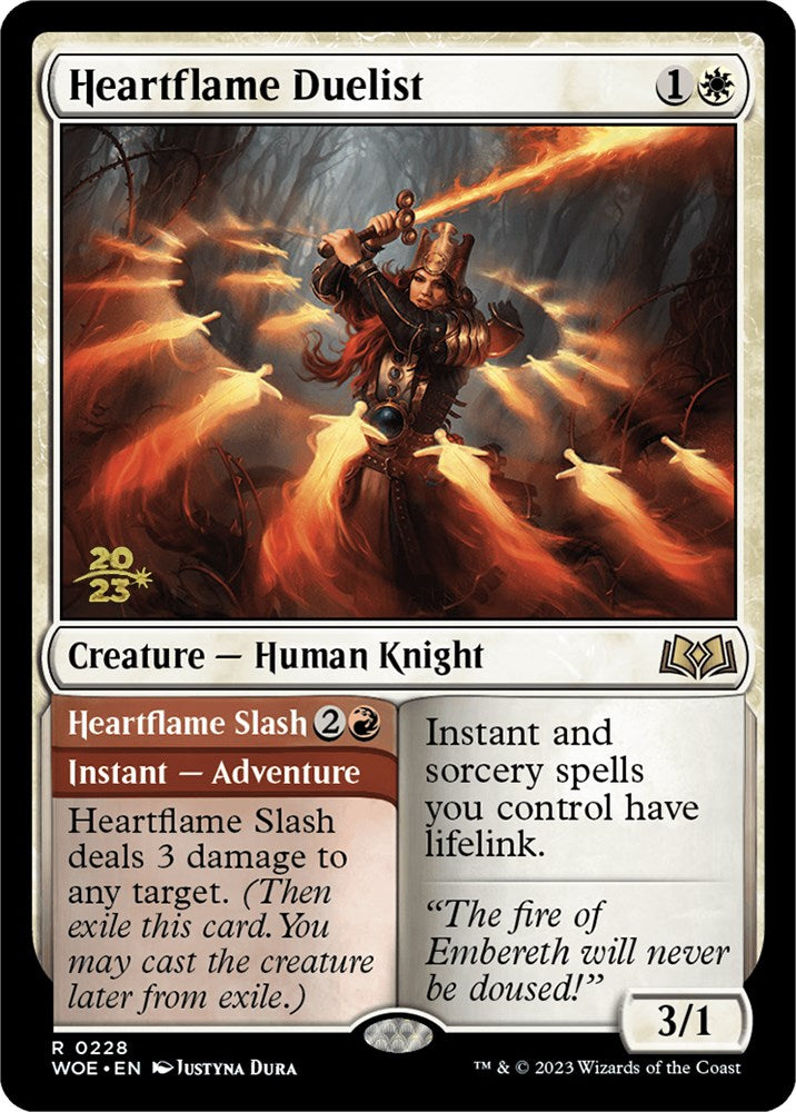 Heartflame Duelist // Heartflame Slash (Promo Pack) [Wilds of Eldraine Promos] Magic: The Gathering