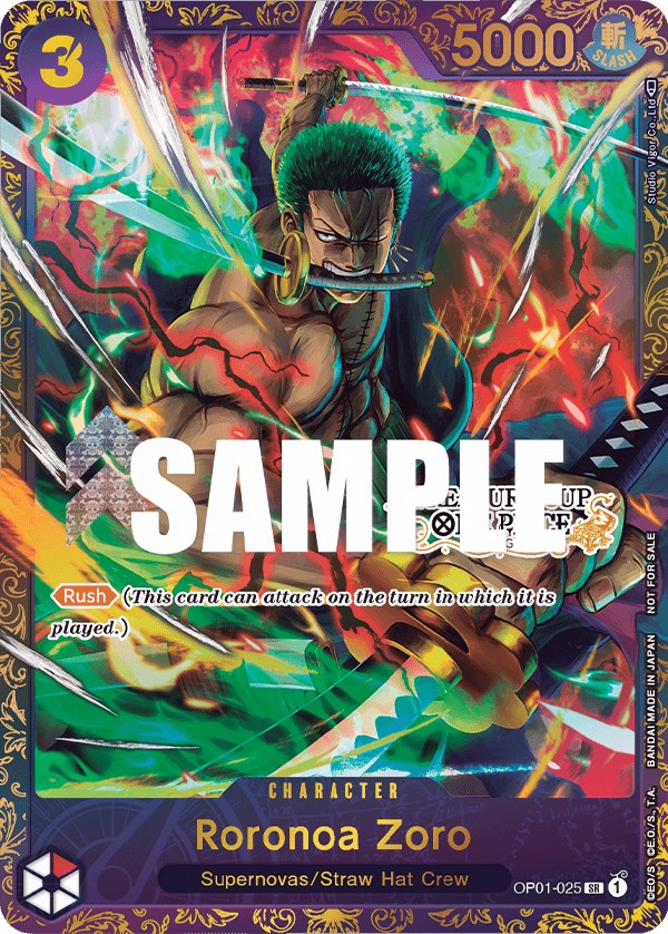Roronoa Zoro (OP01-025) (Treasure Cup) [One Piece Promotion Cards] Bandai
