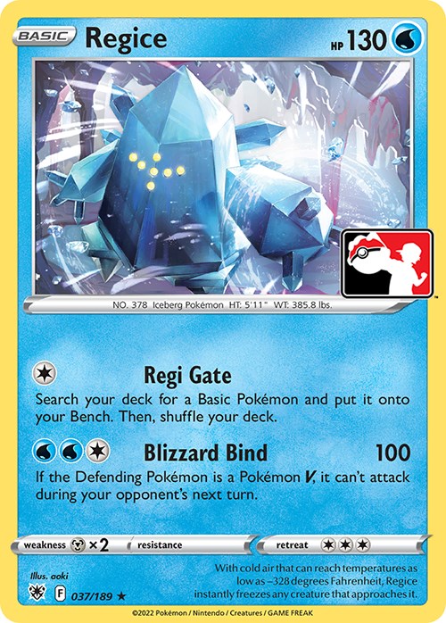 Regice (037/189) [Prize Pack Series Three] Pokémon