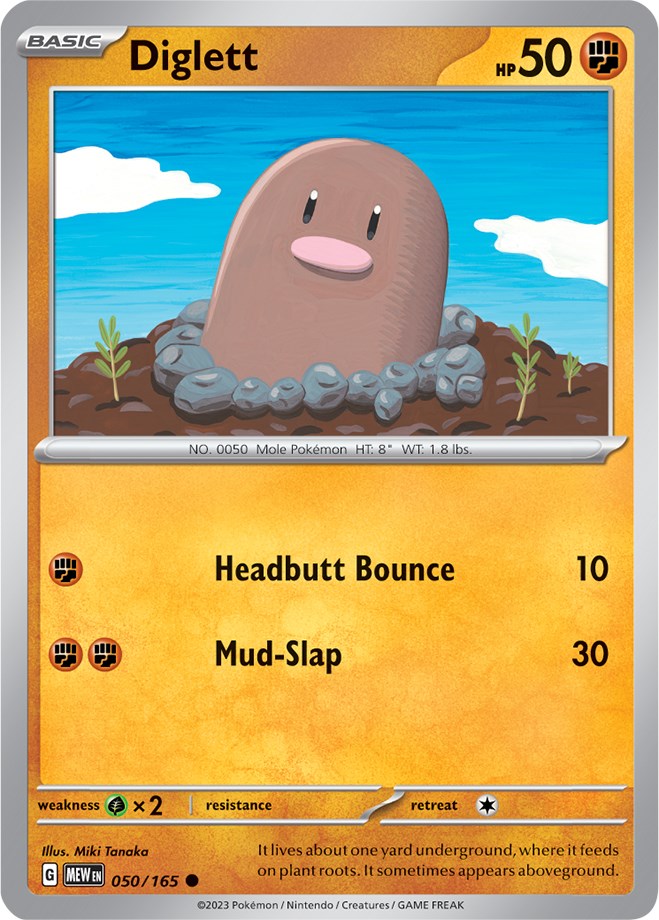 Diglett (050/165) [Scarlet & Violet 151] Pokémon