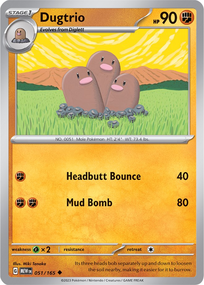 Dugtrio (051/165) [Scarlet & Violet 151] Pokémon