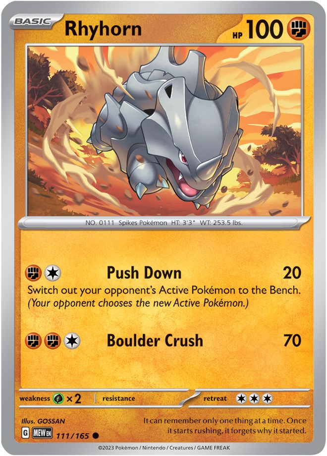Rhyhorn (111/165) [Scarlet & Violet 151] Pokémon