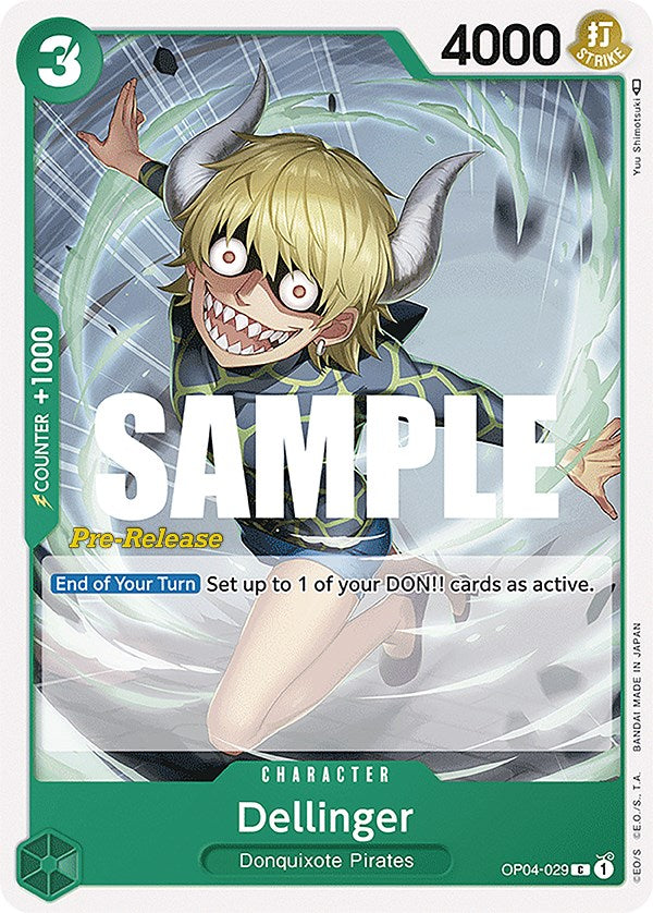 Dellinger [Kingdoms of Intrigue Pre-Release Cards] Bandai