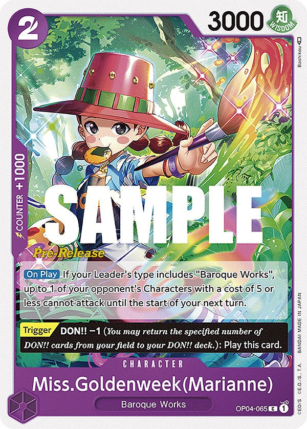 Miss.Goldenweek(Marianne) [Kingdoms of Intrigue Pre-Release Cards] Bandai