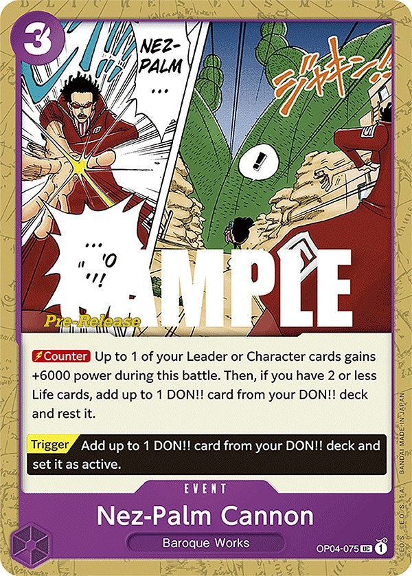Nez-Palm Cannon [Kingdoms of Intrigue Pre-Release Cards] Bandai