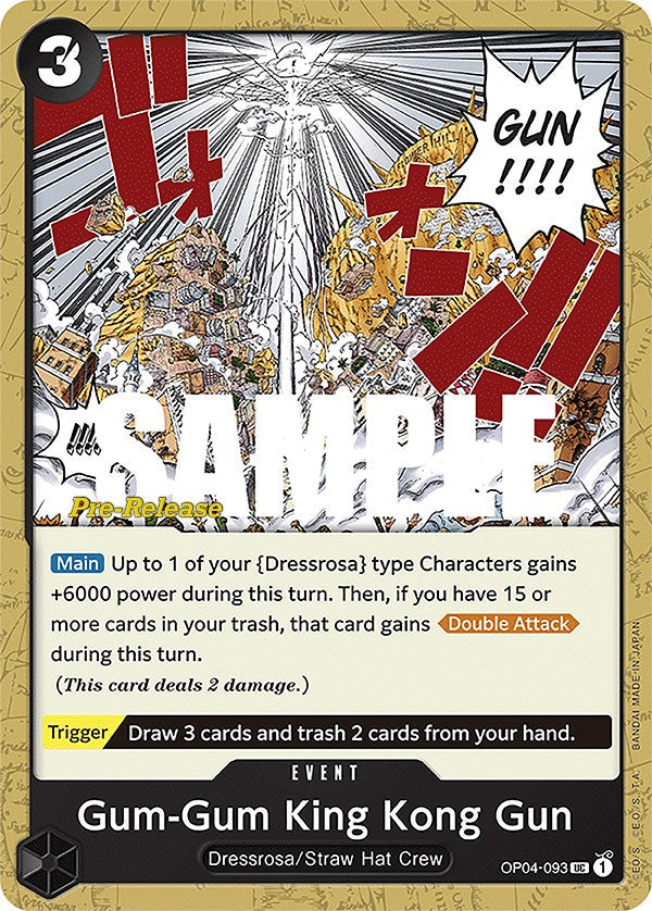 Gum-Gum King Kong Gun [Kingdoms of Intrigue Pre-Release Cards] Bandai