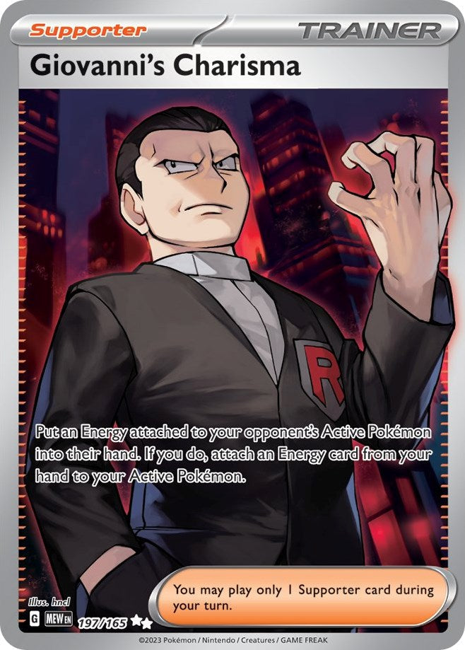 Giovanni's Charisma (197/165) [Scarlet & Violet 151] Pokémon