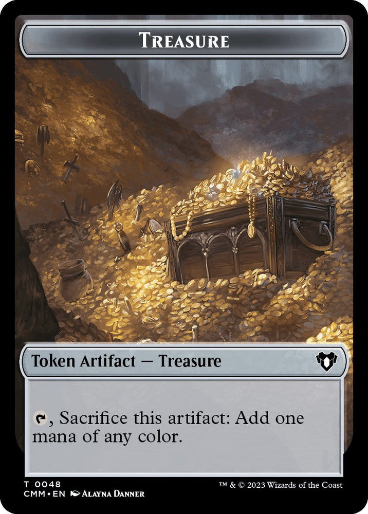 Treasure // Elephant Double-Sided Token [Commander Masters Tokens] Magic: The Gathering