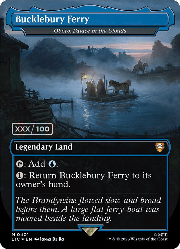 Bucklebury Ferry - Oboro, Palace in the Clouds (Borderless) (Serialized) [The Lord of the Rings: Tales of Middle-Earth Commander] Magic: The Gathering