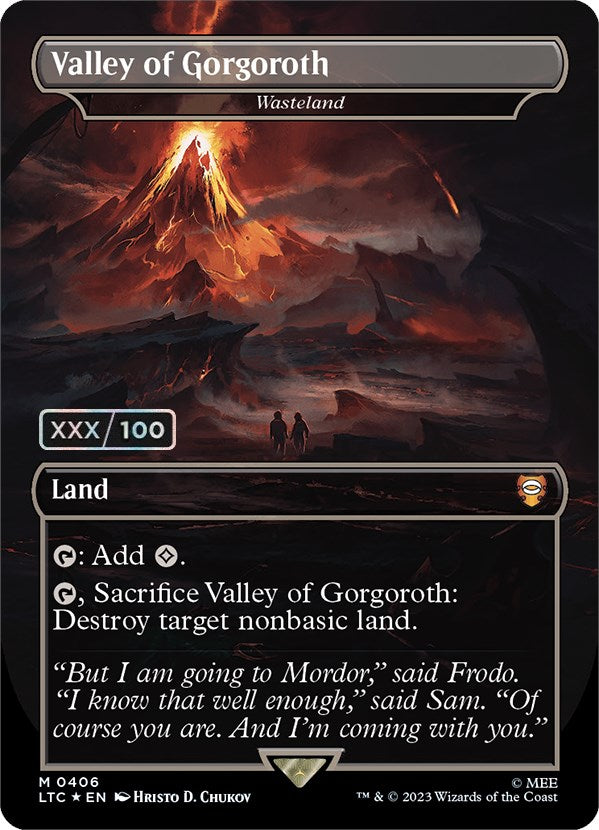 Valley of Gorgoroth - Wasteland (Serialized) [The Lord of the Rings: Tales of Middle-Earth Commander] Magic: The Gathering
