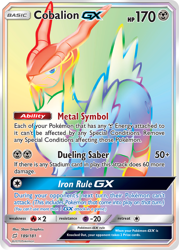 Cobalion GX (189/181) [Sun & Moon: Team Up] Pokémon