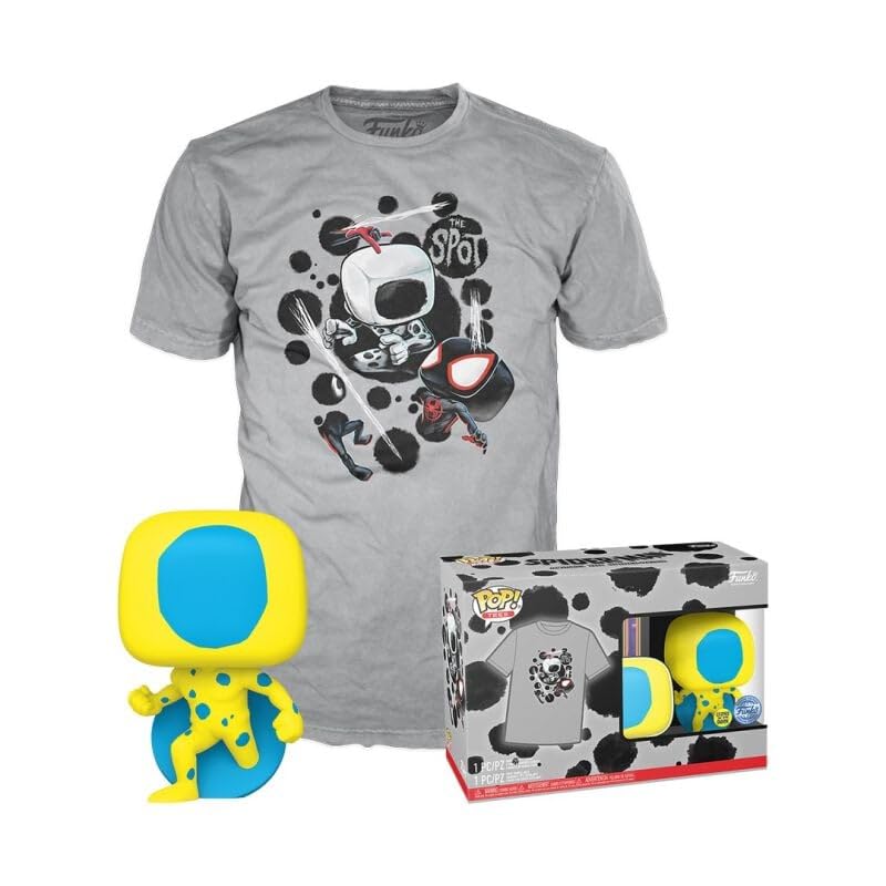 Funko POP! & Tee: Spider-Man: Across The Spider-Verse - Spider-Man - Blacklight - Glow In The Dark - Extra Large (XL) - T-Shirt - Clothes - Gift Idea For Adults FUNKO