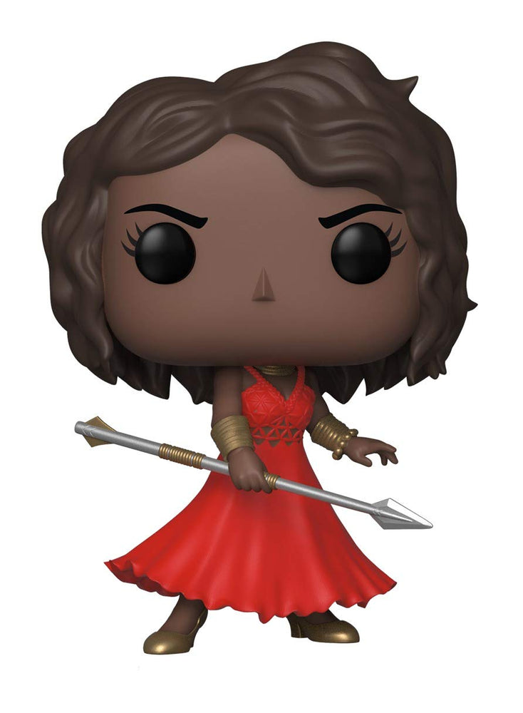 Pop! Marvel: Black Panther - Okoye with Red Dress and Removable Wig, Fall Convention Exclusive FUNKO