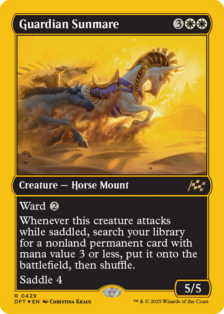 Guardian Sunmare (First-Place Foil) [Aetherdrift] Magic: The Gathering