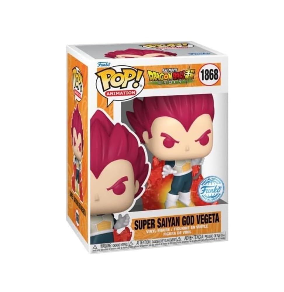 Funko Pop Super Saiyan God Vegeta Special Edition 1868 1 in 6 Chance of Receiving Rare Chase Variant FUNKO