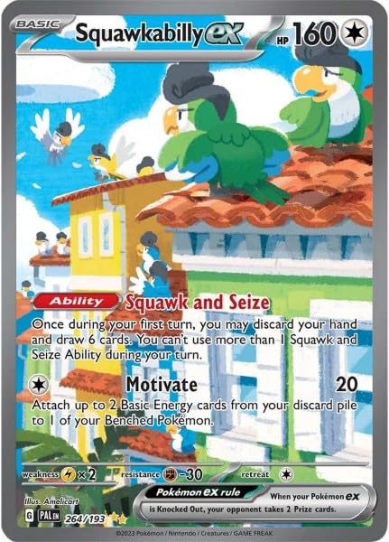 Pokemon Squawkabilly ex 264/193 Special Illustration Rare Paldea Evolved Pokémon