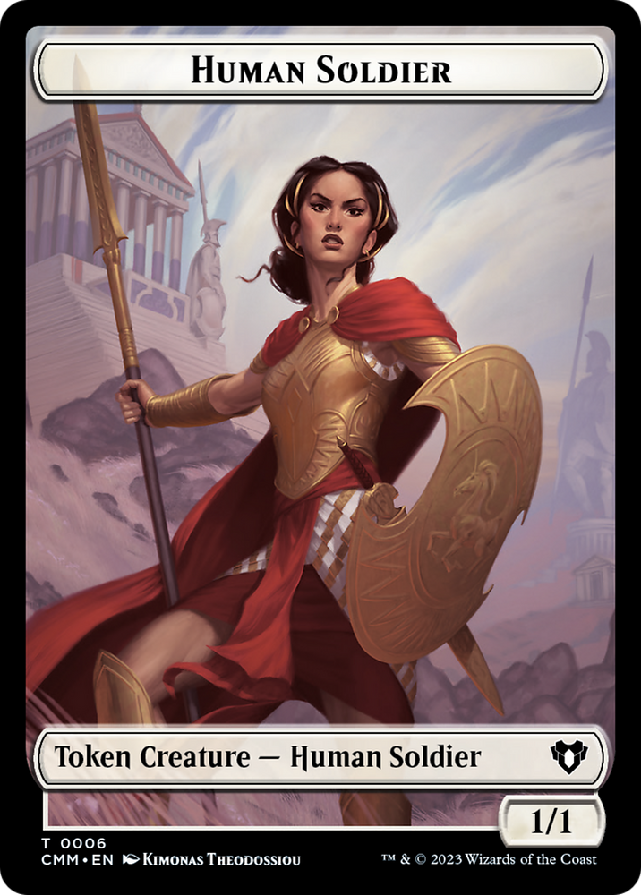 Human Soldier // Elemental (0025) Double-Sided Token [Commander Masters Tokens] Magic: The Gathering