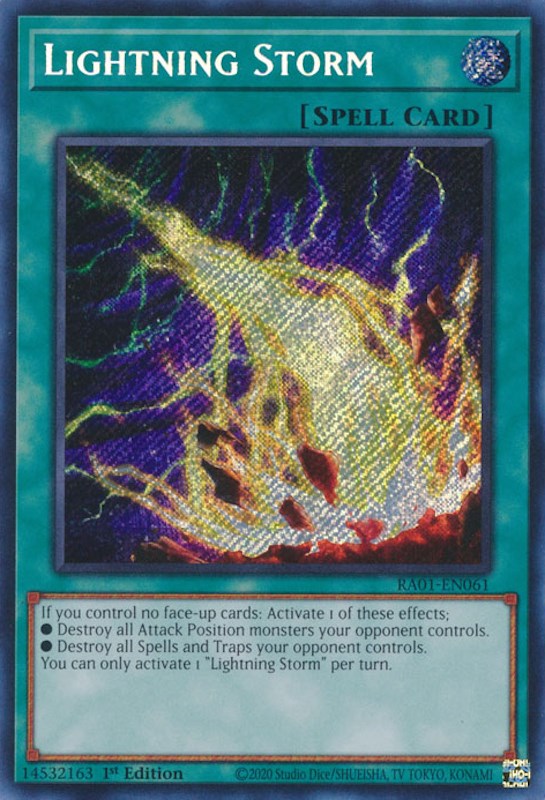 Lightning Storm [RA01-EN061] Secret Rare Yu-Gi-Oh!
