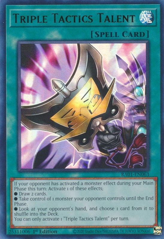 Triple Tactics Talent [RA01-EN063] Ultra Rare Yu-Gi-Oh!