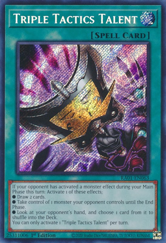 Triple Tactics Talent [RA01-EN063] Secret Rare Yu-Gi-Oh!