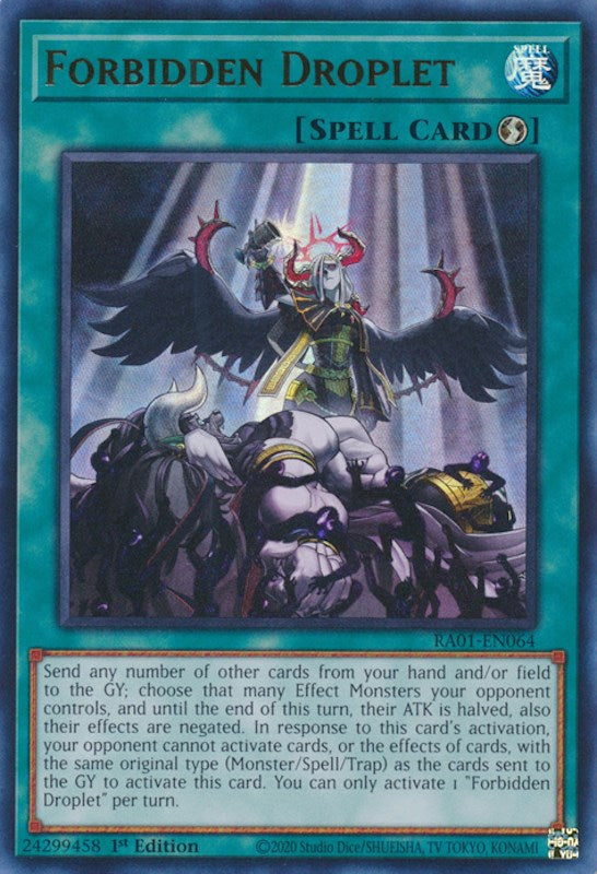 Forbidden Droplet [RA01-EN064] Ultra Rare Yu-Gi-Oh!