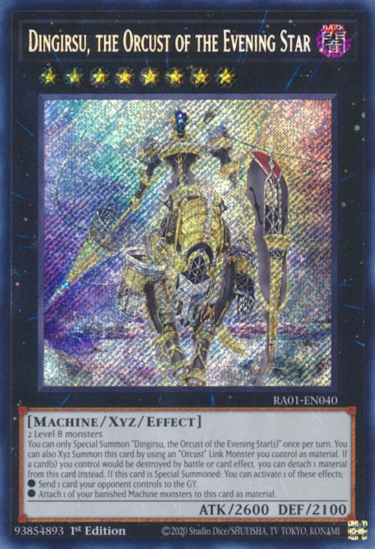 Dingirsu, the Orcust of the Evening Star [RA01-EN040] Secret Rare Yu-Gi-Oh!