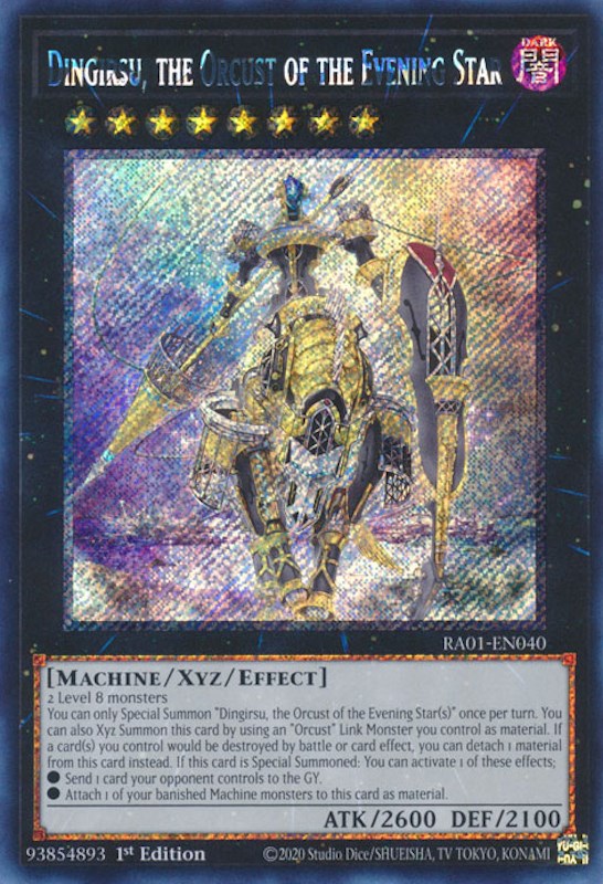 Dingirsu, the Orcust of the Evening Star [RA01-EN040] Platinum Secret Rare Yu-Gi-Oh!