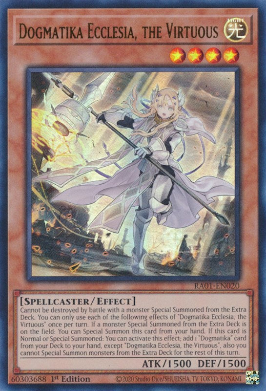 Dogmatika Ecclesia, the Virtuous [RA01-EN020] Ultra Rare Yu-Gi-Oh!