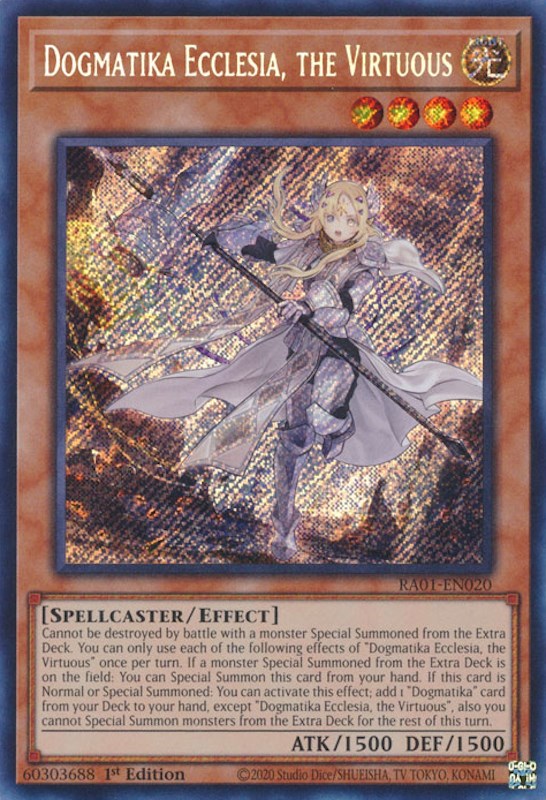 Dogmatika Ecclesia, the Virtuous [RA01-EN020] Secret Rare Yu-Gi-Oh!