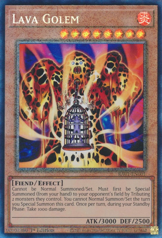 Lava Golem [RA01-EN001] Prismatic Collector's Rare Yu-Gi-Oh!