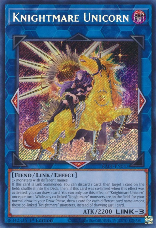 Knightmare Unicorn (Alternate Art) [RA01-EN043] Secret Rare Yu-Gi-Oh!