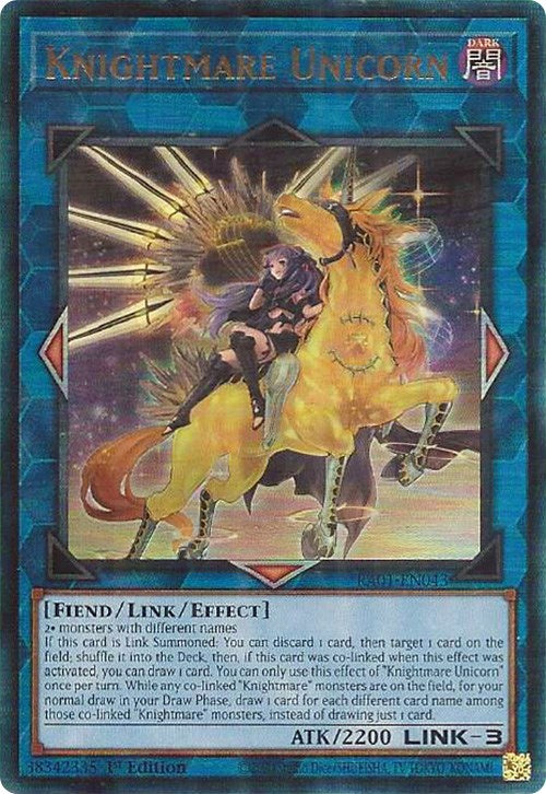 Knightmare Unicorn (Alternate Art) [RA01-EN043] Prismatic Ultimate Rare Yu-Gi-Oh!