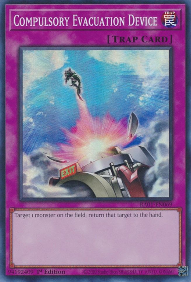 Compulsory Evacuation Device [RA01-EN069] Super Rare Yu-Gi-Oh!