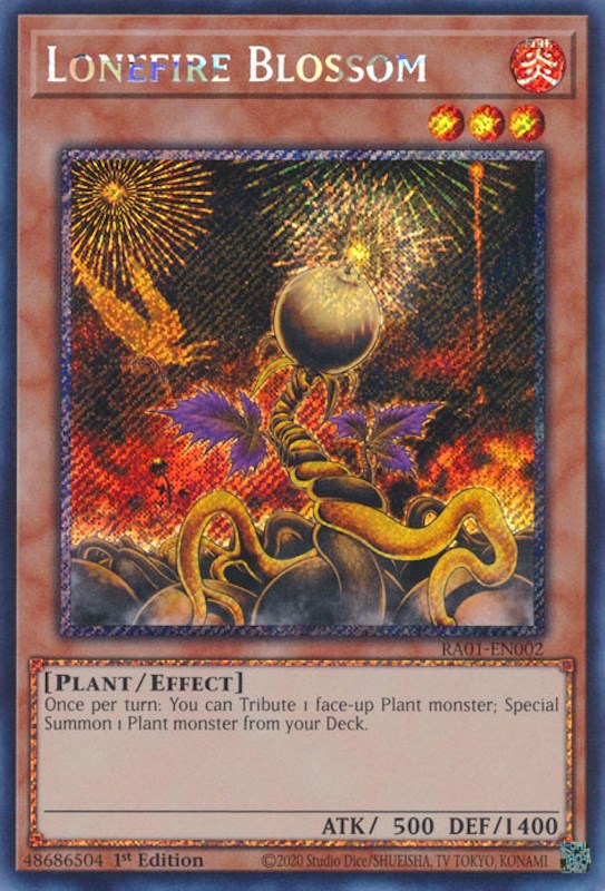 Lonefire Blossom [RA01-EN002] Prismatic Secret Rare Yu-Gi-Oh!