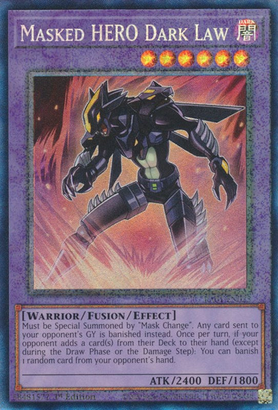 Masked HERO Dark Law [RA01-EN025] Prismatic Collector's Rare Yu-Gi-Oh!