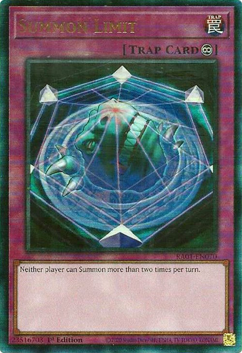 Summon Limit [RA01-EN070] Prismatic Ultimate Rare Yu-Gi-Oh!