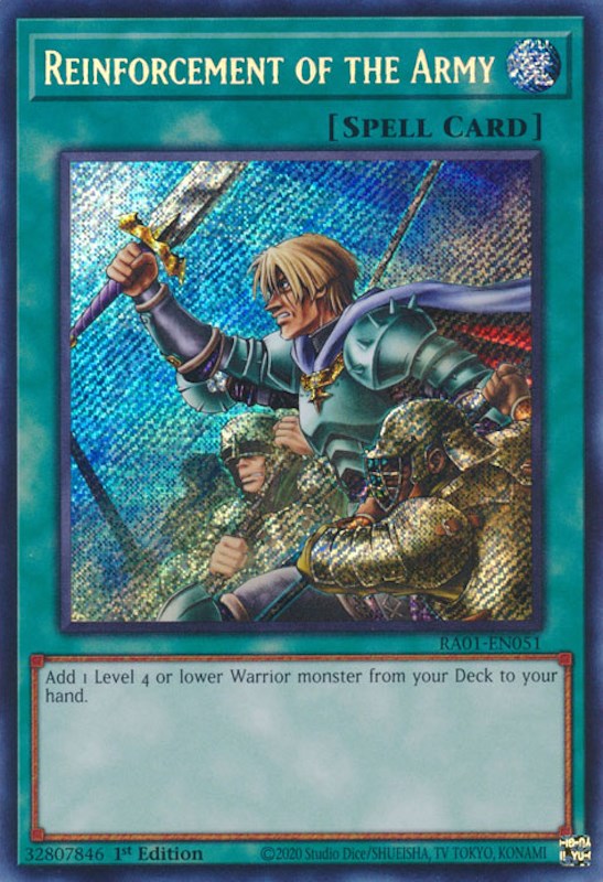 Reinforcement of the Army [RA01-EN051] Secret Rare Yu-Gi-Oh!