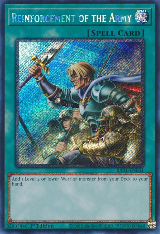Reinforcement of the Army [RA01-EN051] Platinum Secret Rare Yu-Gi-Oh!