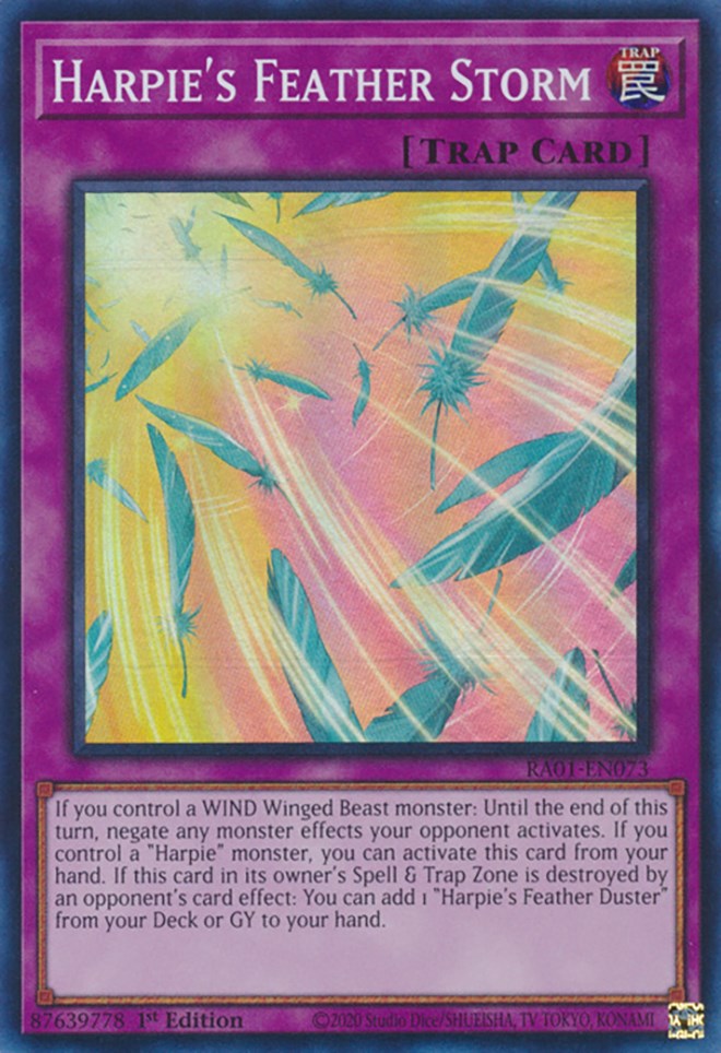 Harpie's Feather Storm [RA01-EN073] Super Rare Yu-Gi-Oh!