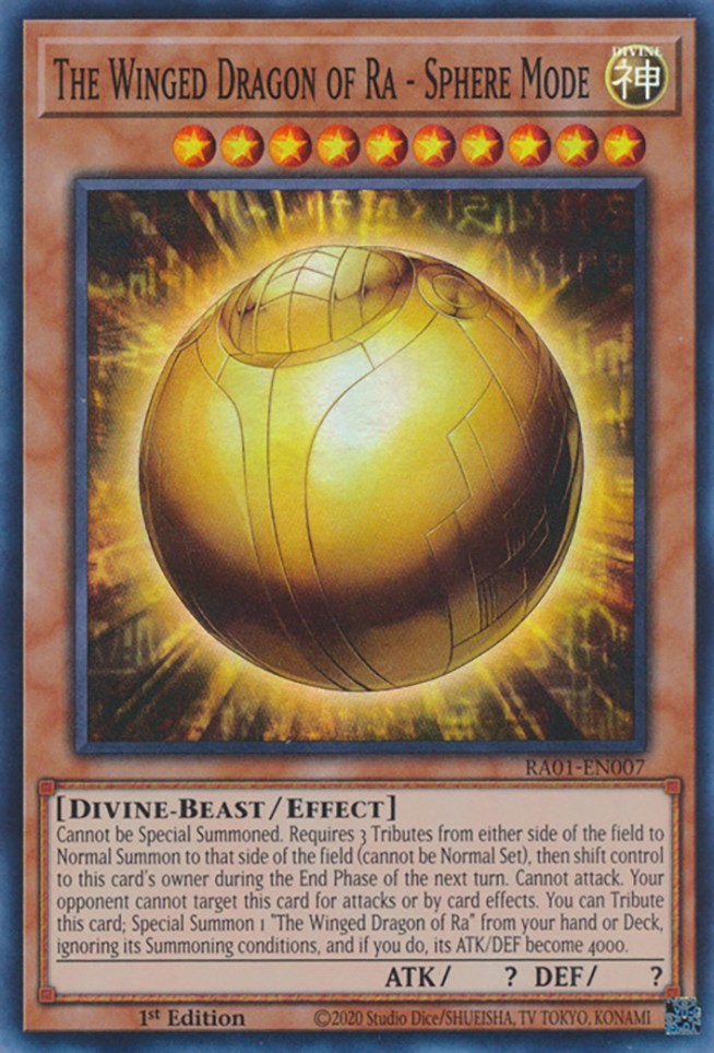 The Winged Dragon of Ra - Sphere Mode [RA01-EN007] Super Rare Yu-Gi-Oh!