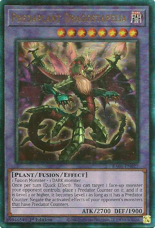 Predaplant Dragostapelia [RA01-EN027] Prismatic Ultimate Rare Yu-Gi-Oh!