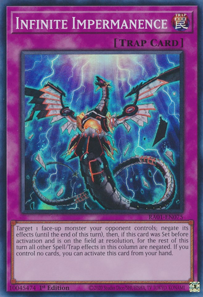 Infinite Impermanence [RA01-EN075] Super Rare Yu-Gi-Oh!
