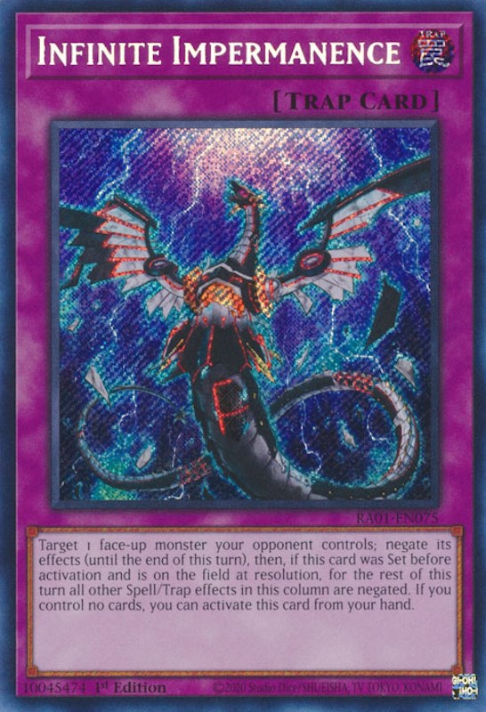 Infinite Impermanence [RA01-EN075] Secret Rare Yu-Gi-Oh!