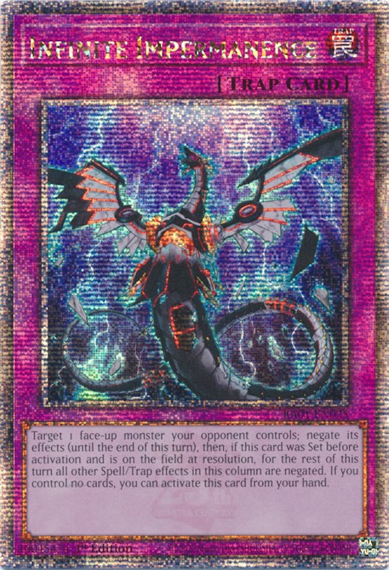 Infinite Impermanence [RA01-EN075] Quarter Century Secret Rare Yu-Gi-Oh!
