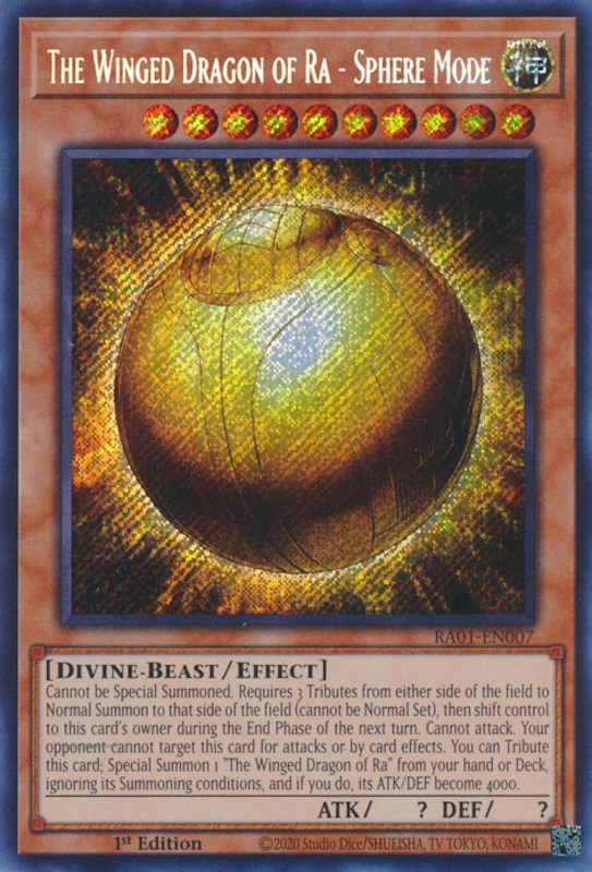 The Winged Dragon of Ra - Sphere Mode [RA01-EN007] Secret Rare Yu-Gi-Oh!