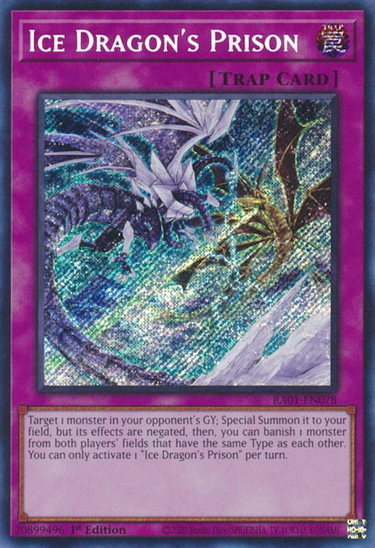Ice Dragon's Prison [RA01-EN078] Secret Rare Yu-Gi-Oh!