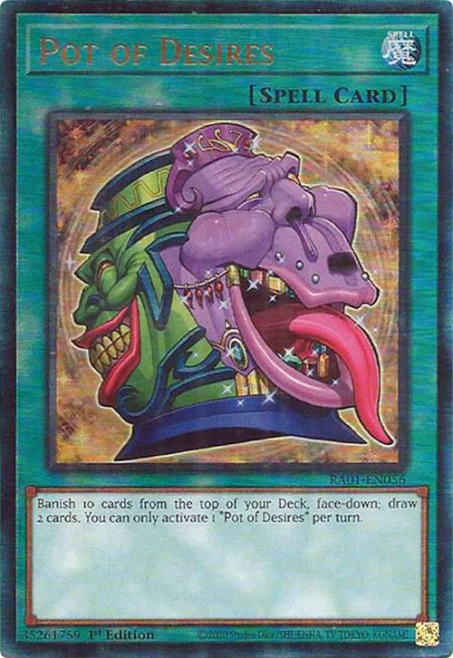 Pot of Desires [RA01-EN056] Prismatic Ultimate Rare Yu-Gi-Oh!